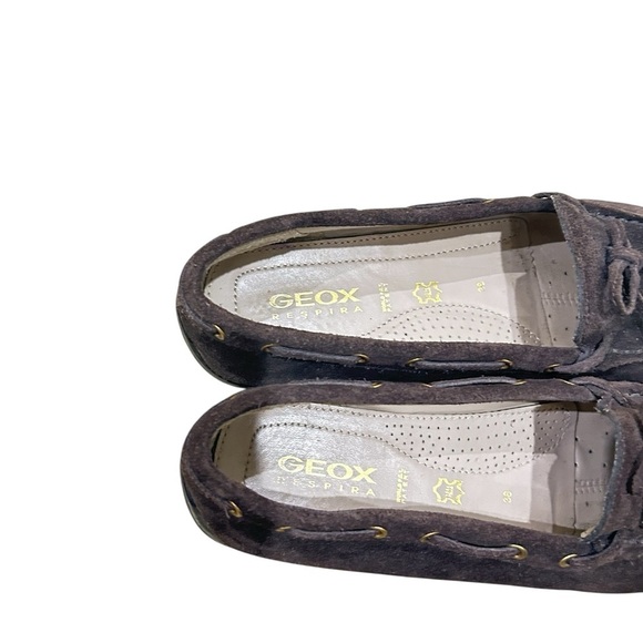 Geox respira anima dark Brown Moccasin suede Leather slip on loafer eu 38/7.5 - Picture 8 of 9